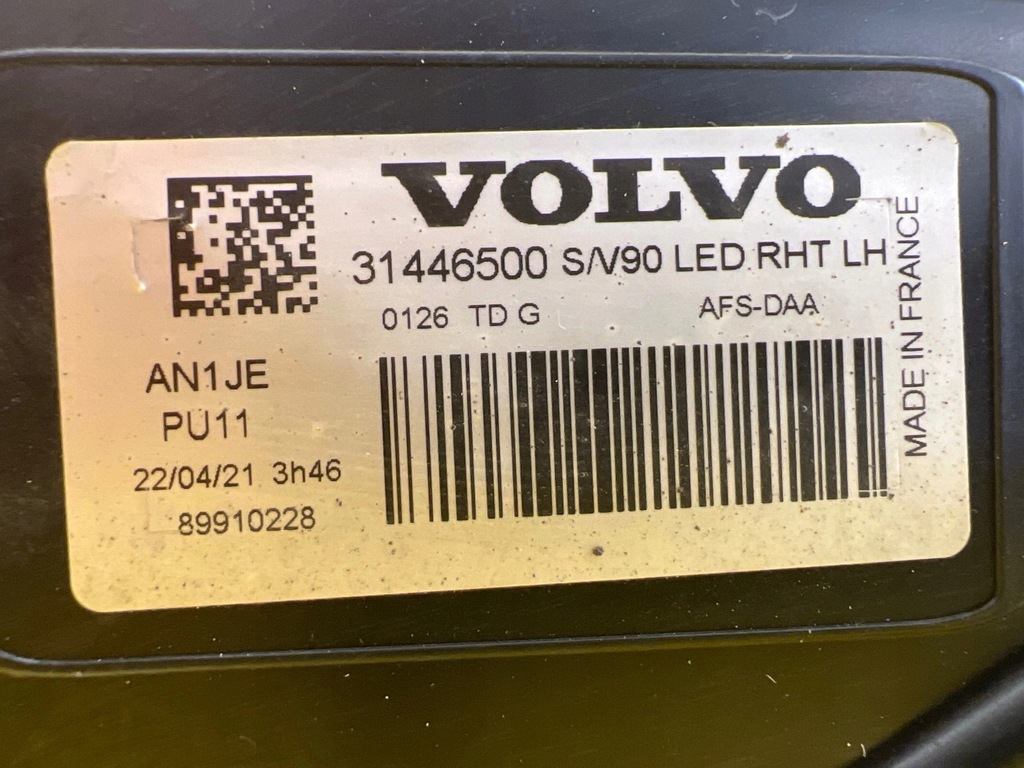 фото №14, Лівий фара volvo s90, v90 оригінальний номер 31446500