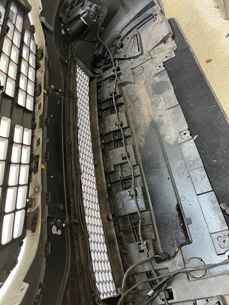 фото №13, Kompletny бампер перед передний trafic iii lift белый решётка радиатора pdc противотуманные фары