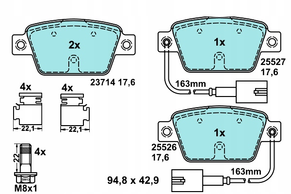 фото №2, Тормозные колодки тормозные керамические задняя alfa romeo mito fiat bravo ii