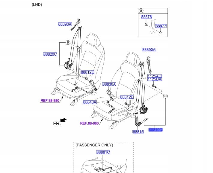 фото №1, Pas безпеки sportage 88810f1000ed
