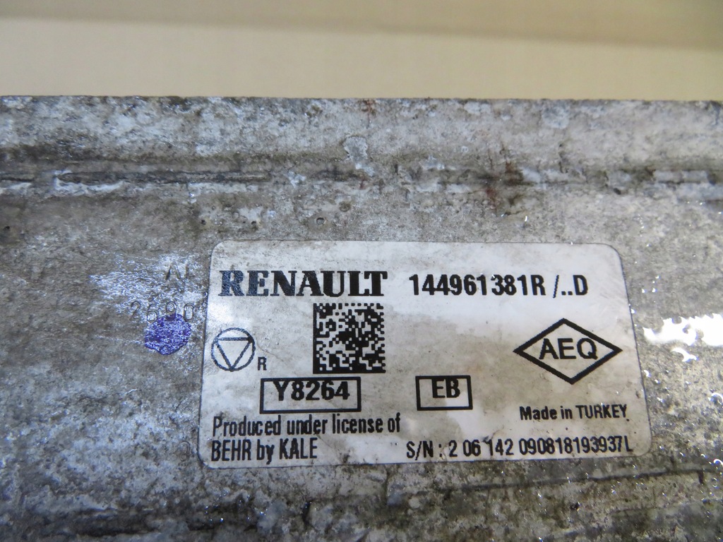 фото №11, Интеркулер clio iv captur logan lodgy duster sandero 144961381r