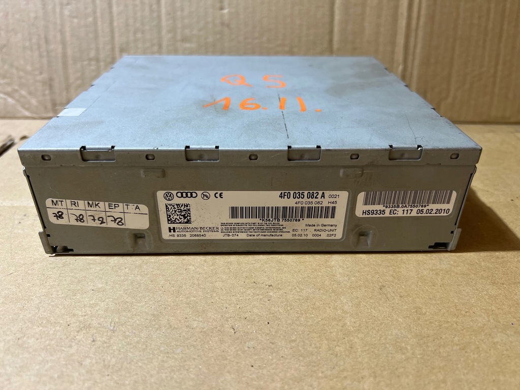 фото №1, Audi a4 b8 q5 8r модуль тюнер радіо 4f0035082a