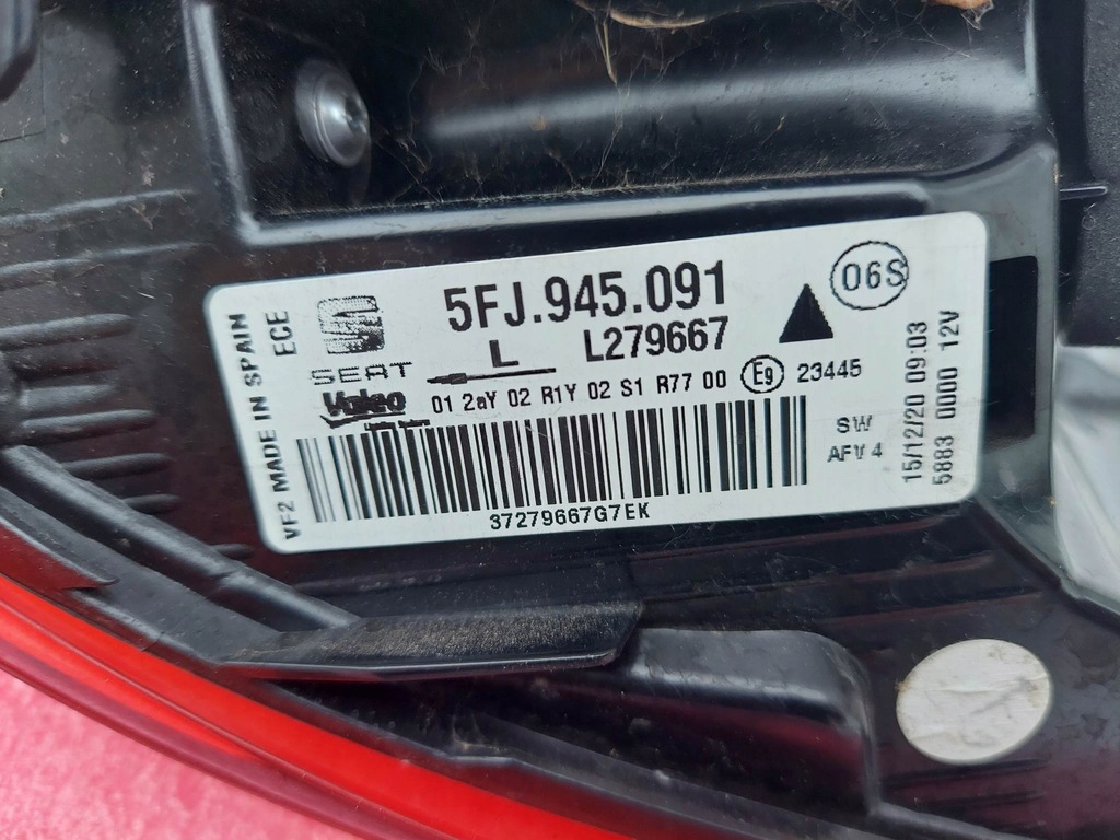 фото №6, Seat tarraco лампа левая задняя задняя led