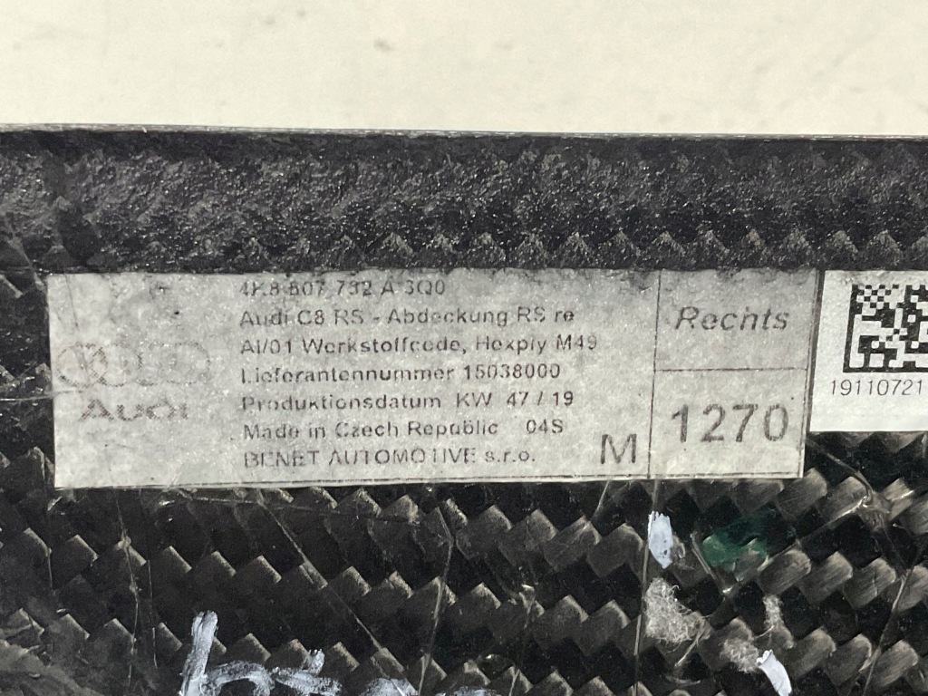 фото №15, Молдинг, накладка, карбон бампера задня audi rs-7/rs7/rs-6/rs6 c8 права 1070.