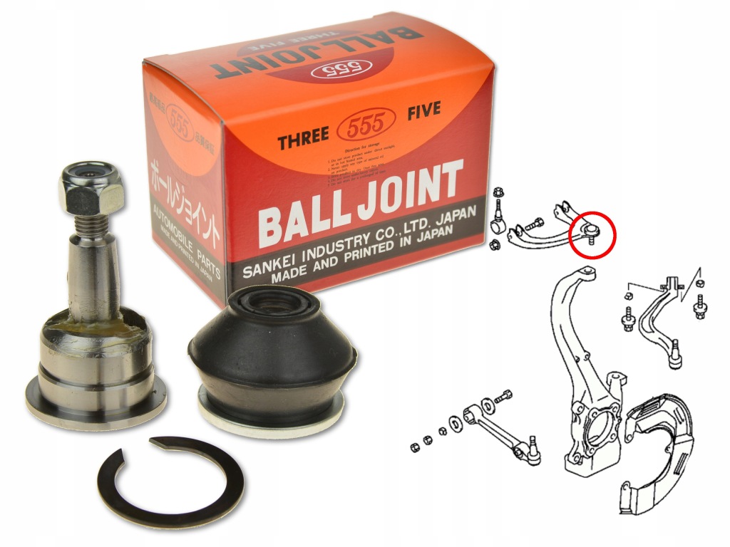 фото №1, Mitsubishi eclipse ii 94-99 шарова опора важеля верхній