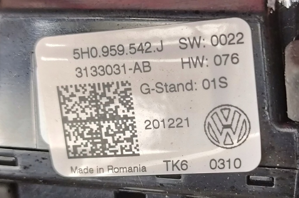 фото №12, K84 vw golf viii 8 r20 воздуховод лепестки переключения 5h0959542j