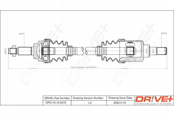 фото №2, Приводной вал приводная opel agila 08- p drive+