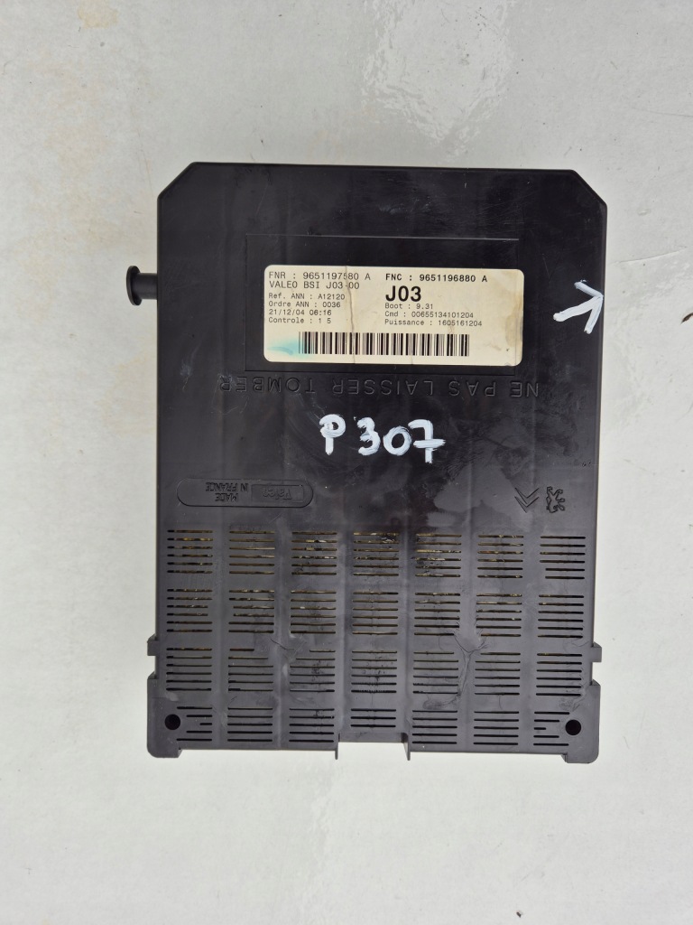 фото №1, 9651196880a bsi коробка модуль peugeot 307