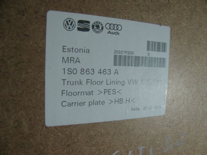 фото №7, Vw up 1s0 e-up 12e обшивка багажника