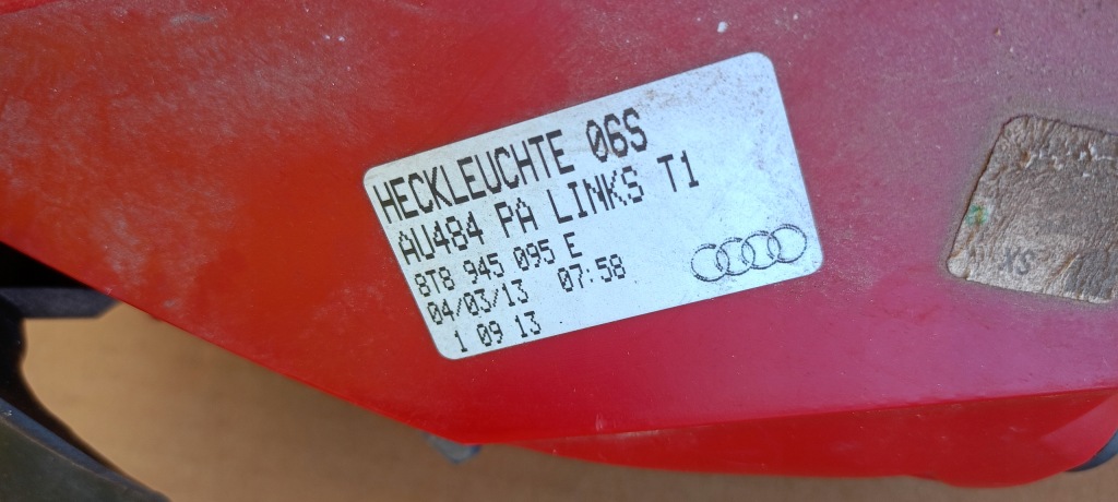 фото №6, Лампа задняя задняя левая audi a5 sportback 8t8 lift 12-15rok 8t8945095e oryg