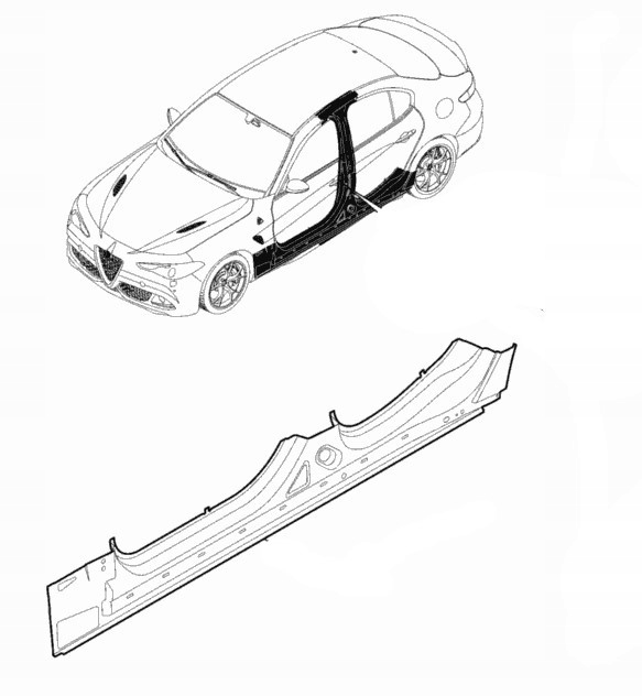 фото №1, Поріг лівий alfa romeo giulia