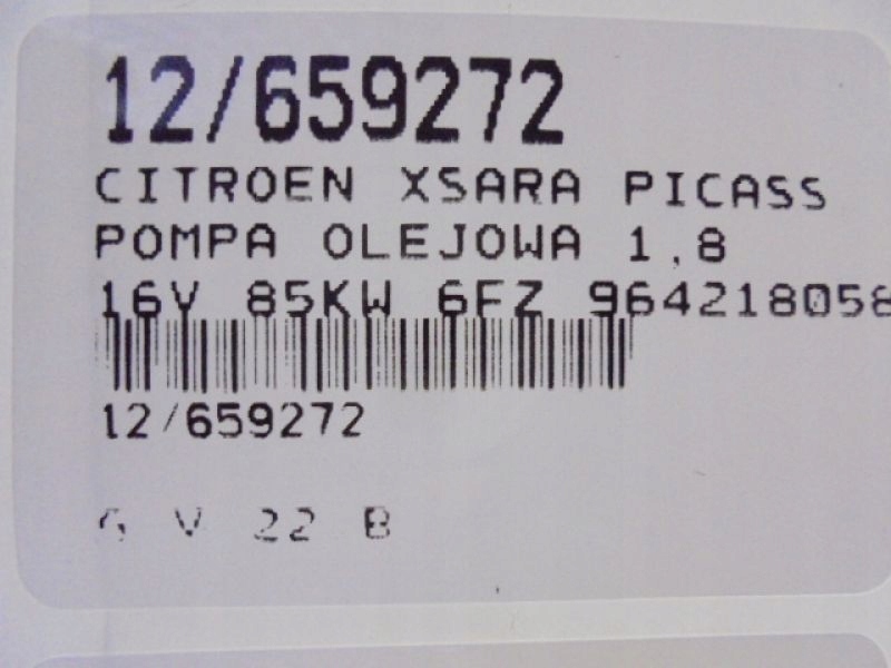 фото №7, Xsara picasso насос масла 9642180580 1,8 2,0 16v