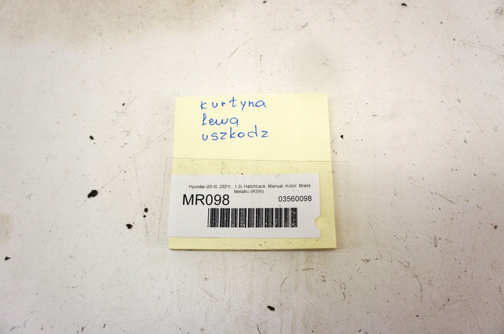 фото №8, Mr098 hyundai i20 iii 20- ^ подушка безопасности шторка безопасности левая hb