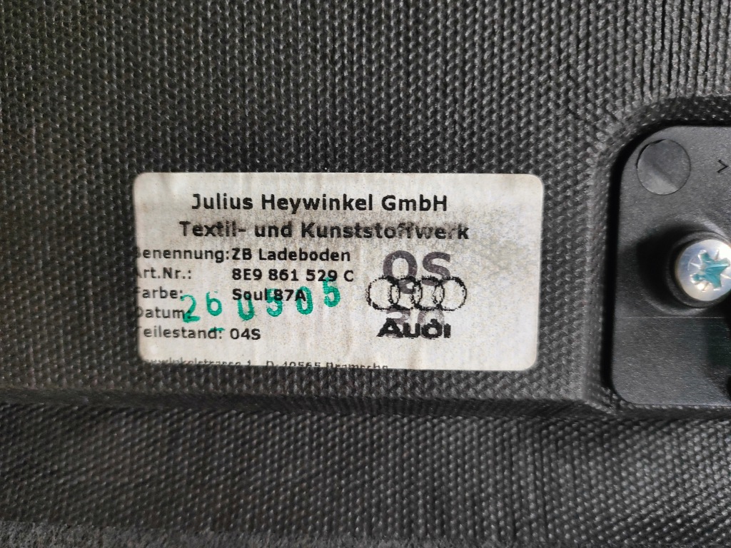 фото №4, Підлога багажника audi a4 b7 avant