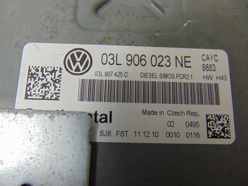 фото №5, Бортовий комп'ютер блок керування двигуна vw touran 2010- 1.6 tdi
