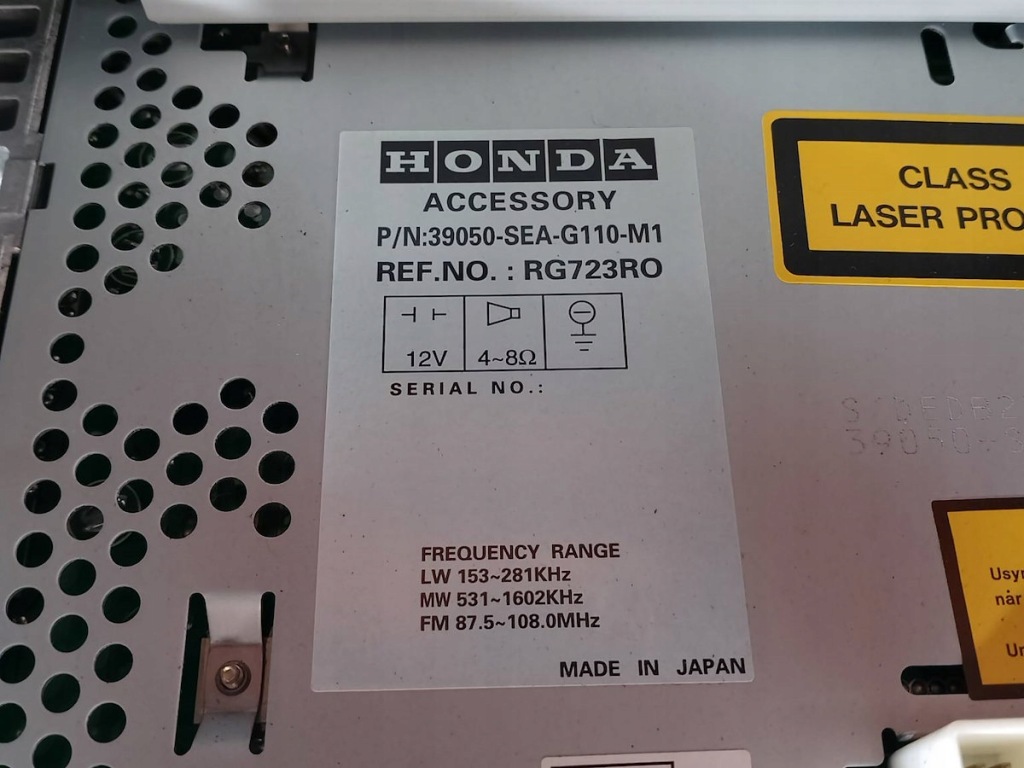 фото №4, Радио honda accord vii 39050-sea-g110-m1