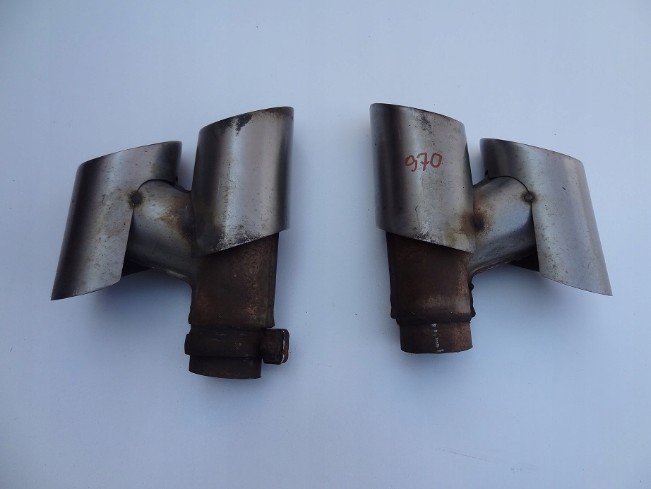 фото №5, Комплект левая правая наконечник выхлоп 97011193100 97011168200 panamera 970