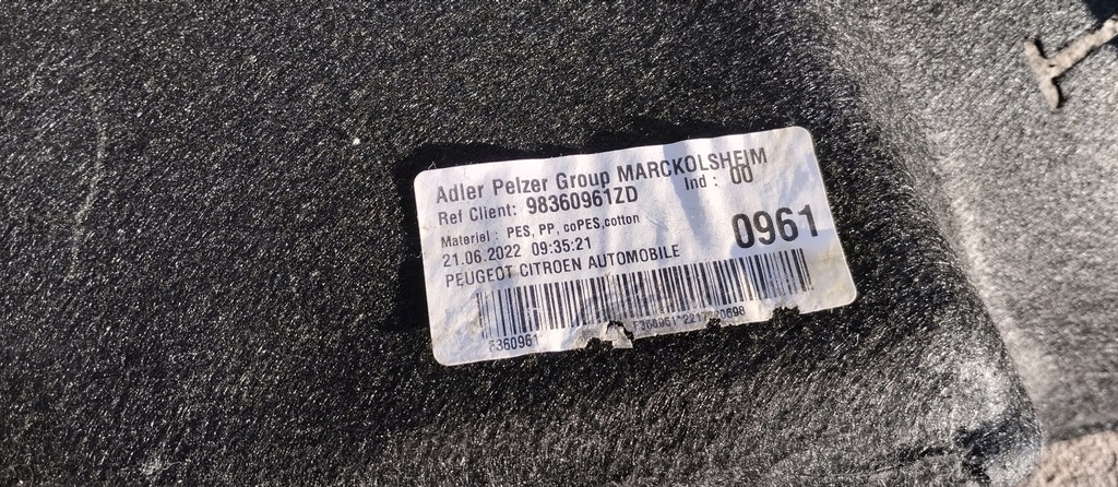 фото №5, Обшивка багажника правий peugeot 308 iii t10 98360961