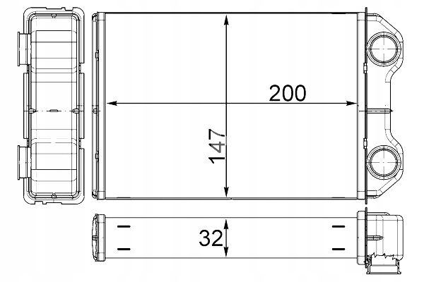 фото №2, Отопитель mini r50 r53 r52 1.4d 1.6 06.01-07.08 mahle