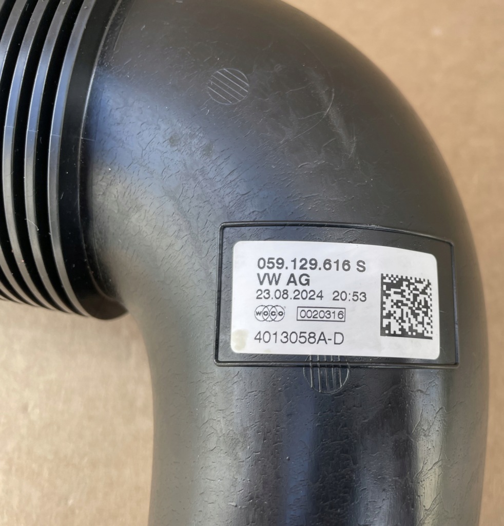 Расходомер труба vw audi 059129616s 059906461s новый оригинал Недорого