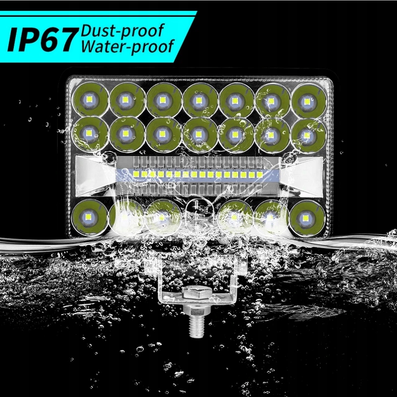 фото №3, 2szt лампа світлодіодна робоча ip65 прожектор led 12/24v лампи автомобільні 108w