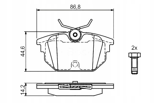 фото №1, Bosch гальмівні колодки ham. alfa задня 145/146 + асистент водія #28