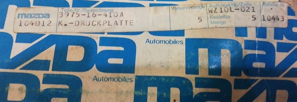 фото №8, Mazda rx-7 929 626 79- притиск зчеплення 397516410a