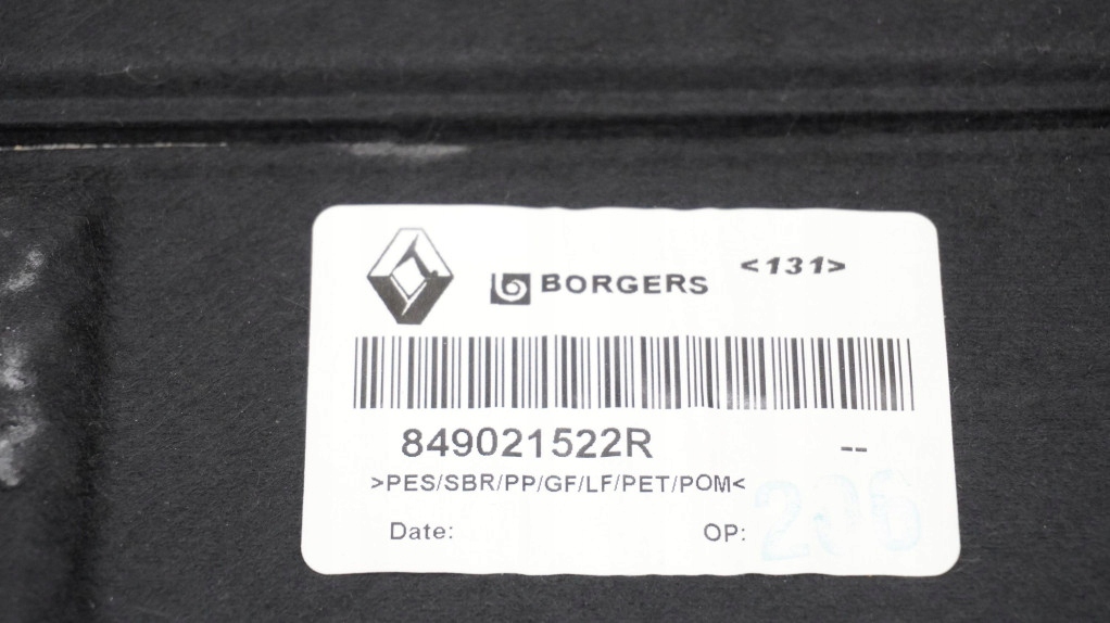 фото №3, Підлога обшивка багажника renault scenic iii 849021522r