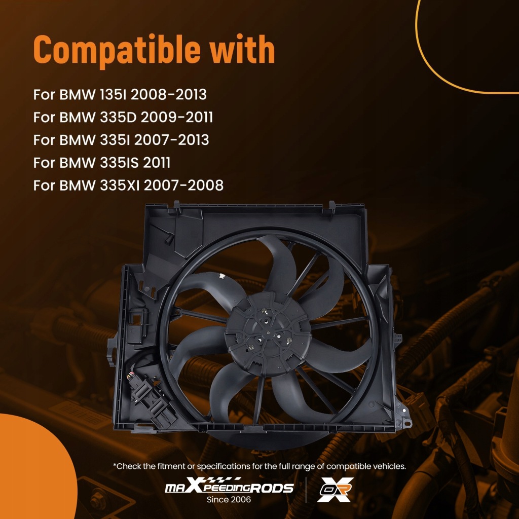 Вентилятор радіатора 4 pin для bmw 335xi/135i/z4 2007-2016 620981 в Україні