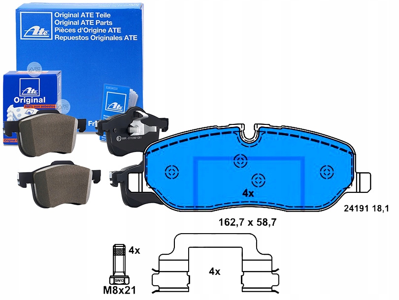 Купити Комплект гальмівних колодок гальмівних ate lp1935 fdb1615 fsl