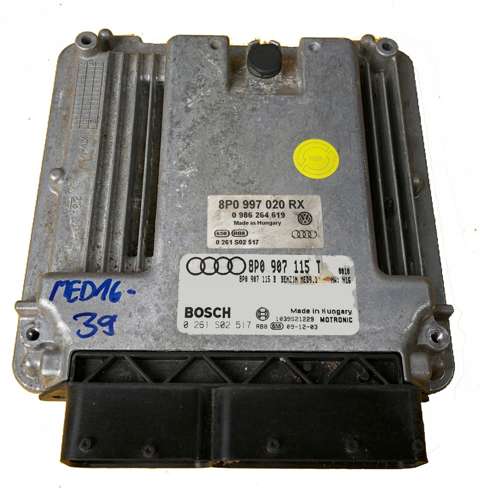 фото №8, Audi a3 8p 04-08 блок керування двигуна 8p0907115t