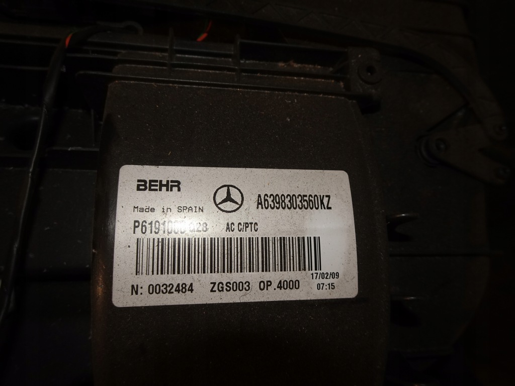 фото №5, Mercedes vito w639 отопитель, кондиционер p6191003