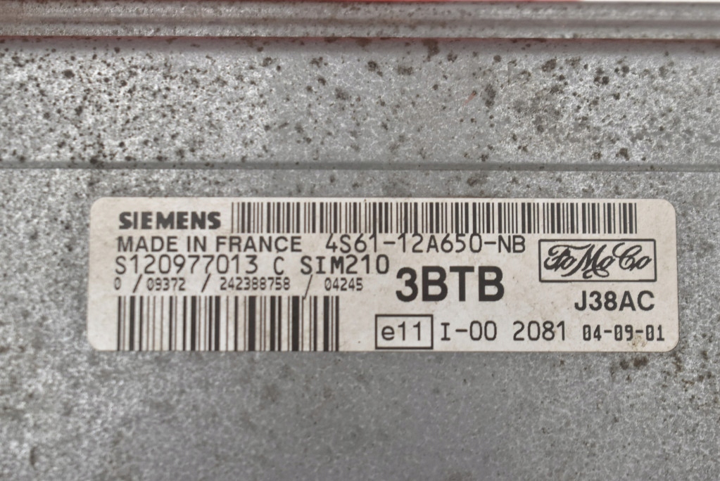 фото №5, Блок управления бортовой компьютер двигателя 4s61-12a650-nb mazda 2 ii dy 1.4 16v 80 km 03-05