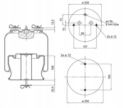 фото №3, Пневмоподушка підвіска scania 4 r p g t kompletny