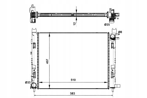 Радіатор двигуна renault renault clio 1.5dci 11-2 Київ