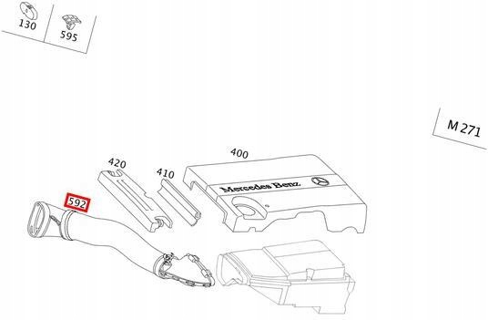 фото №1, Оригинальный номер mercedes шланг воздуха c s203 1.8