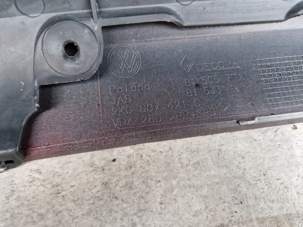 фото №13, Vw caddy 2k0 2k бампер задняя задний 2k0807421c