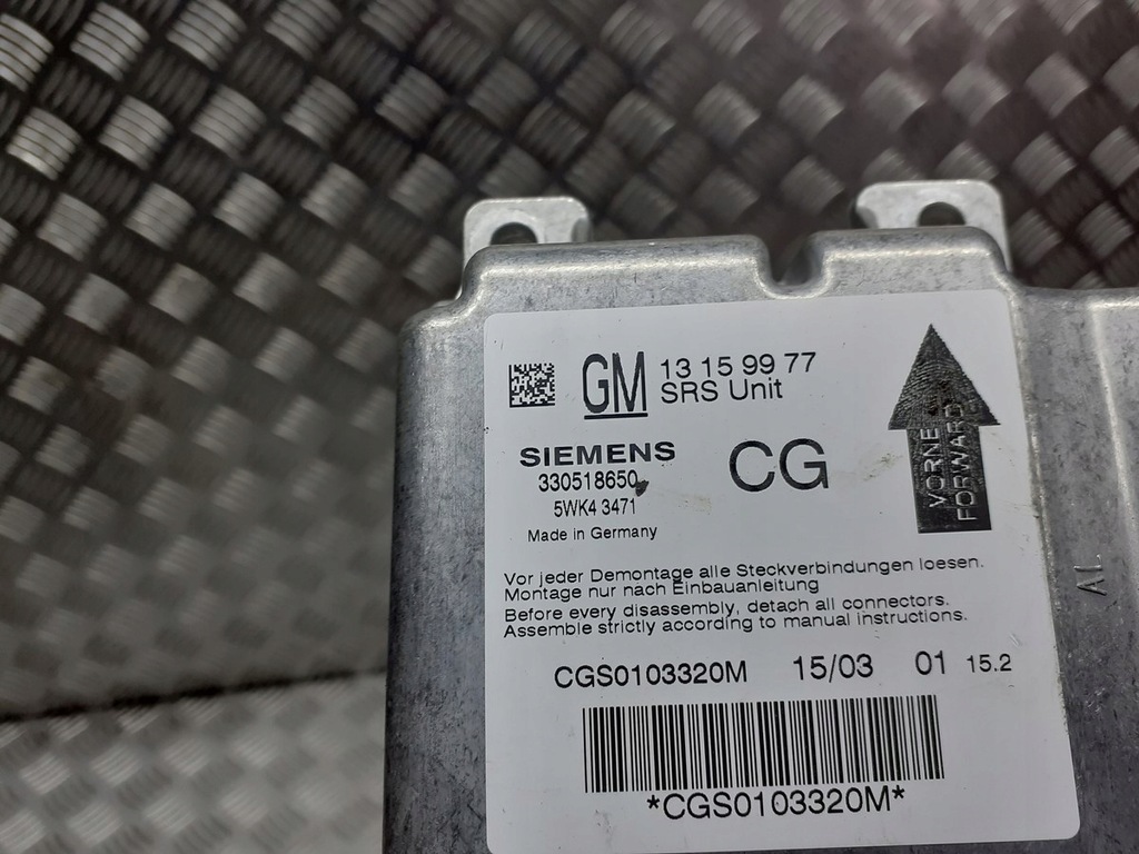 фото №3, Модуль подушка безопасности opel signum