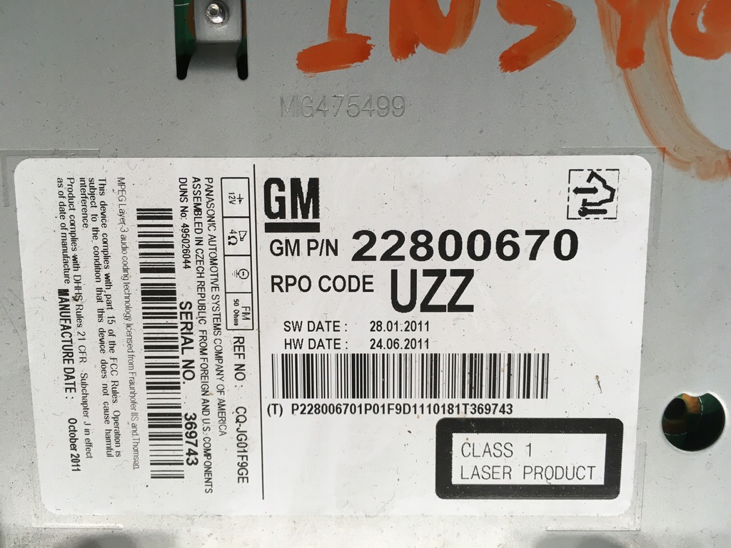 фото №4, Радио cd opel insignia i 22800670