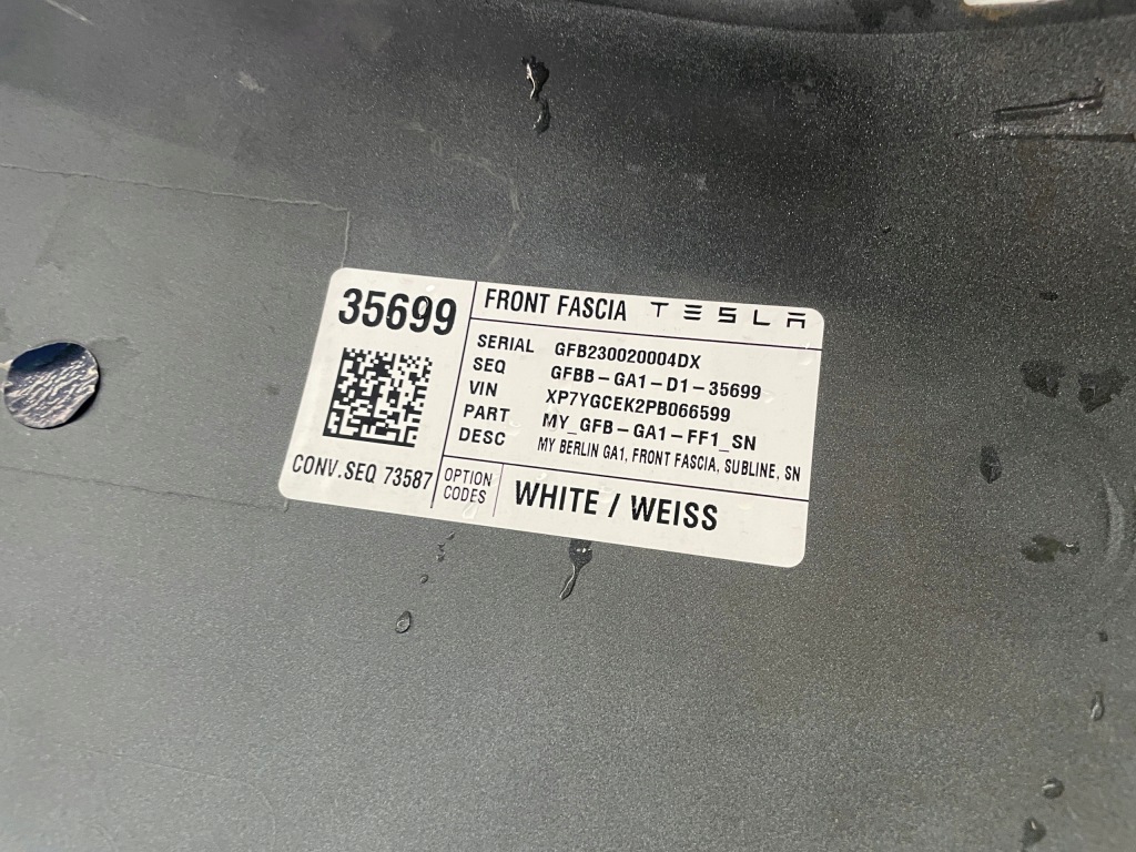 фото №10, Tesla model y бампер перед передний