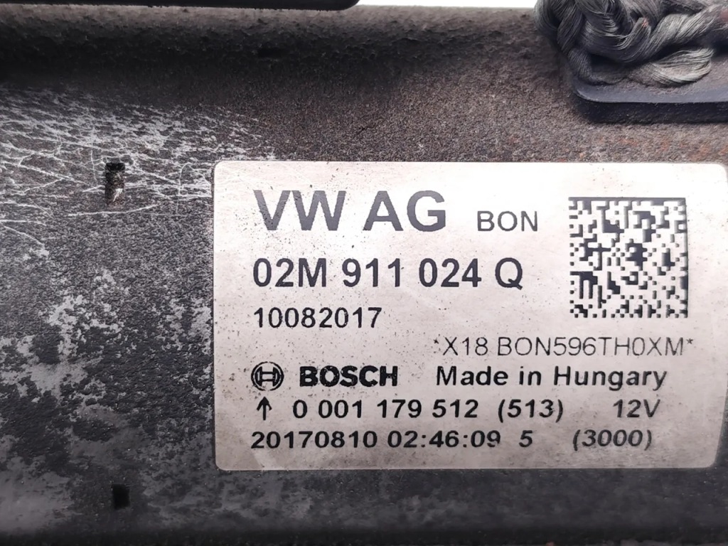 Skoda fabia стартер 1.0 tsi бензин 81kw 110 hp 02m911024q 0001179512 Зі Шроту