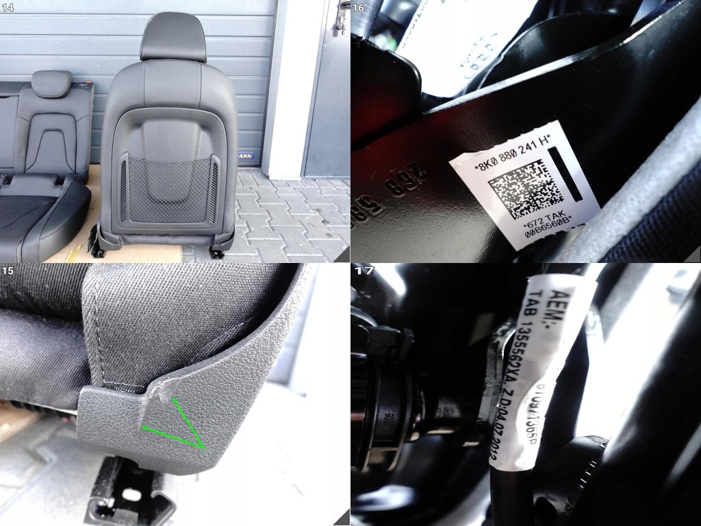 фото №9, Audi a5 s5 8t8 lift 11-16 sportback комплект сидінь шкіра milano перед задня