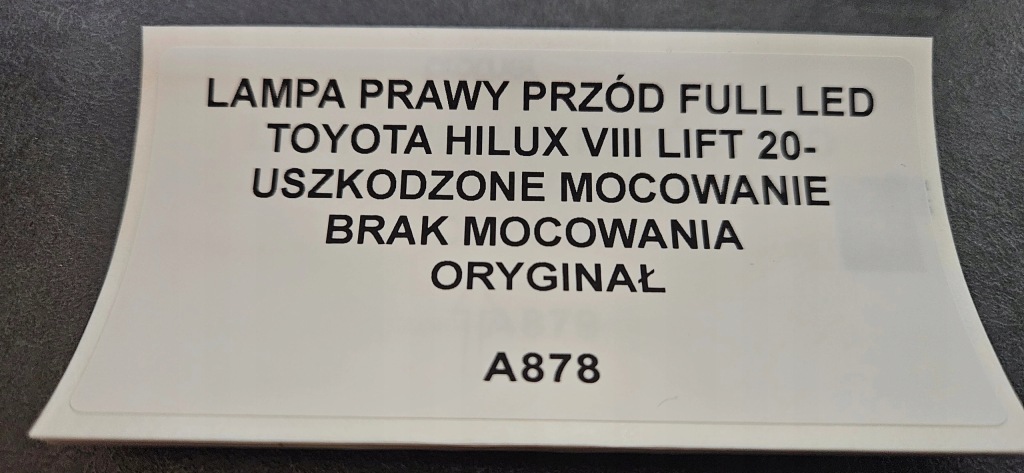 Лампа правый перед full led toyota hilux viii рестайлинг Цена