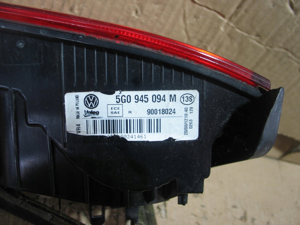 фото №9, Лампа задняя задняя w крышка vw golf 7 vii 5g0945094m