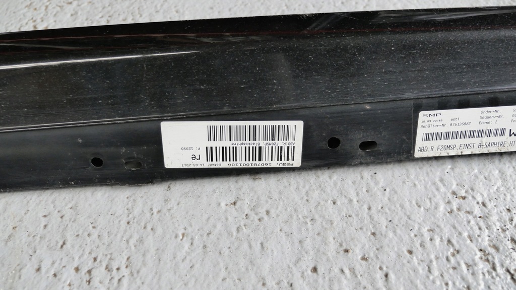 фото №11, Bmw f20 накладки молдинг порог пороги пороговые mpakiet левая правая black 475