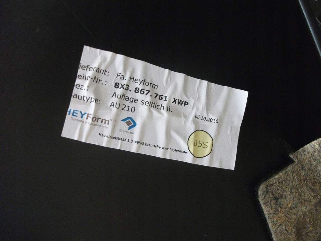 фото №6, Boczkiek багажника правый левый audi a1 8x3867762a