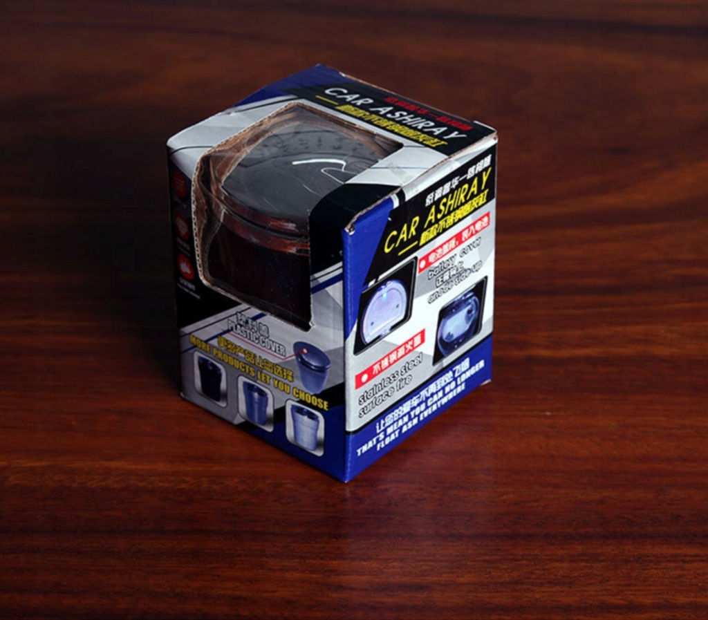 Попільничка автомобільна led корзина на сміття до автомобіля з кришка Оригінал