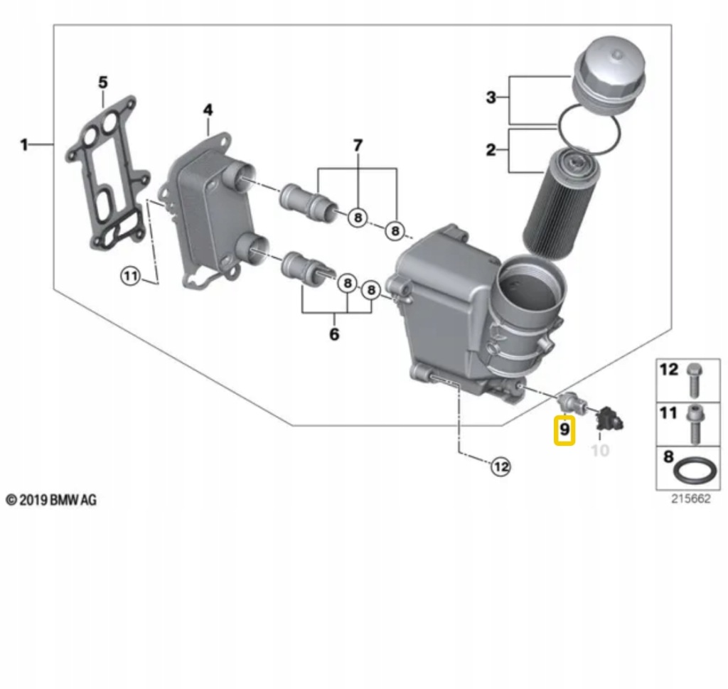 фото №7, Перемикач тиску оливи bmw e30 e36 e46 e90 оригінальний 12618611273