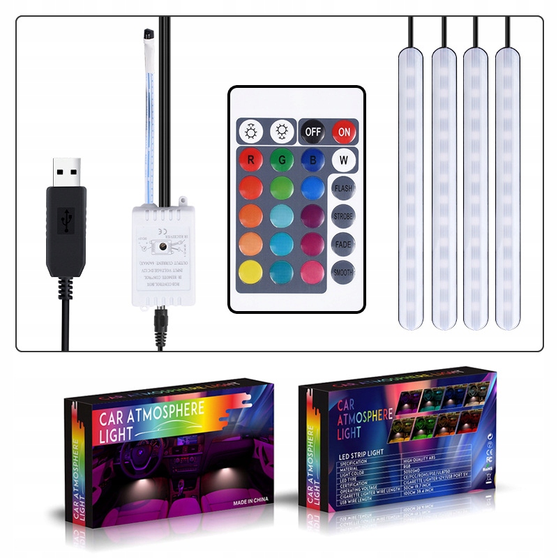 фото №10, Лампа atmosfery автомобілів молдинг led декоративна