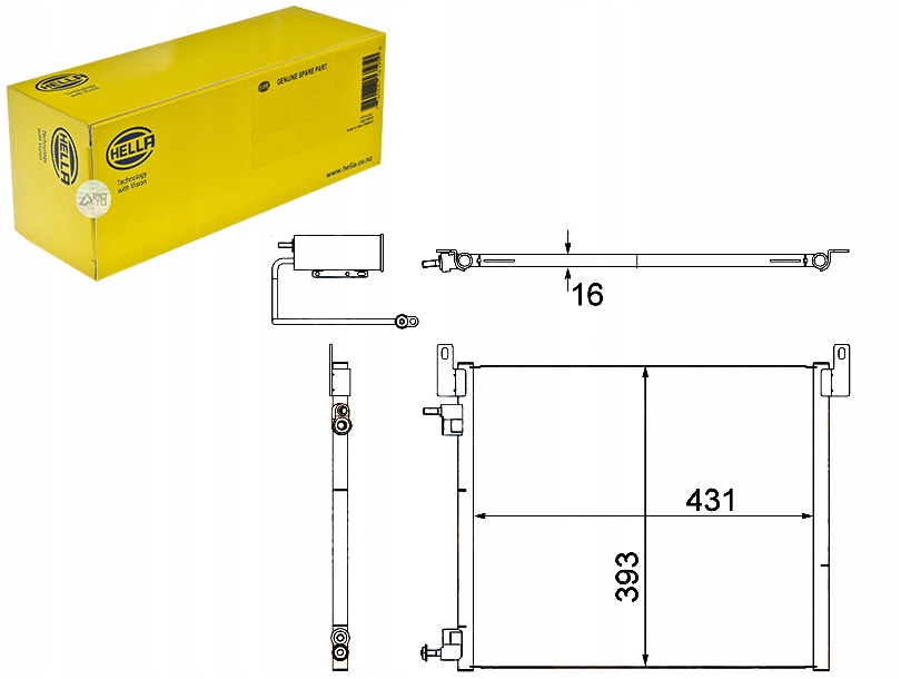 фото №1, Hella конденсатор кондиционера opel signum 2.8 v6 tu